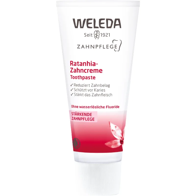 Weleda Ratanhia Toothpaste Φυσική Οδοντόκρεμα με Ρατάνια που Δυναμώνει τα Ούλα Αντιμετωπίζοντας Αποτελεσματικά την Ουλίτιδα 75ml
