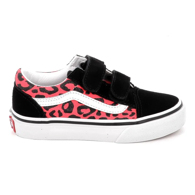 Παιδικό Χαμηλό Casual για Κορίτσι Vans Old Skool V Χρώματος Μαύρο Λεοπαρ VN000CYAFOC1