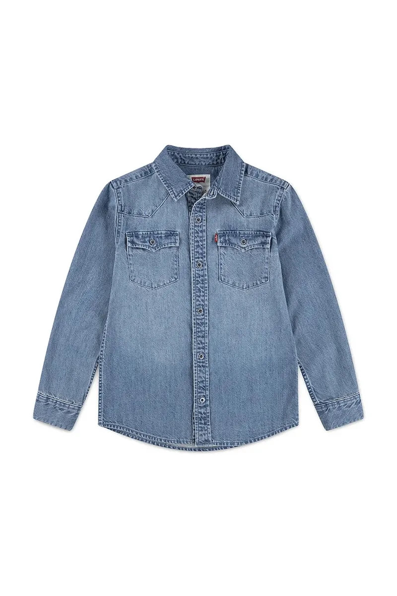 Levi's Παιδικό βαμβακερό πουκάμισο Levi's NEW BARSTOW WESTERN SHIRT