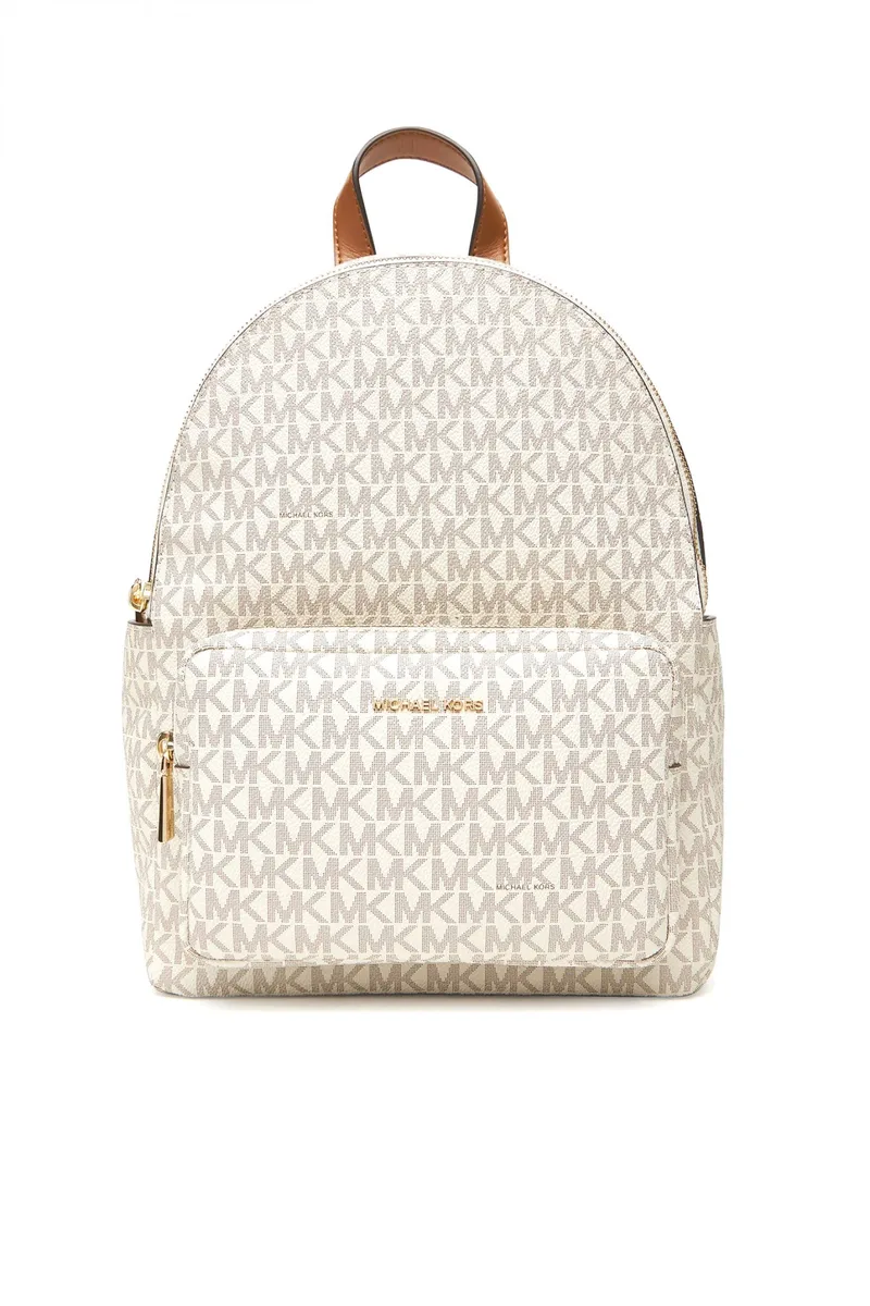 MICHAEL KORS ΤΣΑΝΤΑ BACKPACK ΤΑΝΝΕR ALL OVER LOGO ΚΑΦΕ/MΠΕΖ