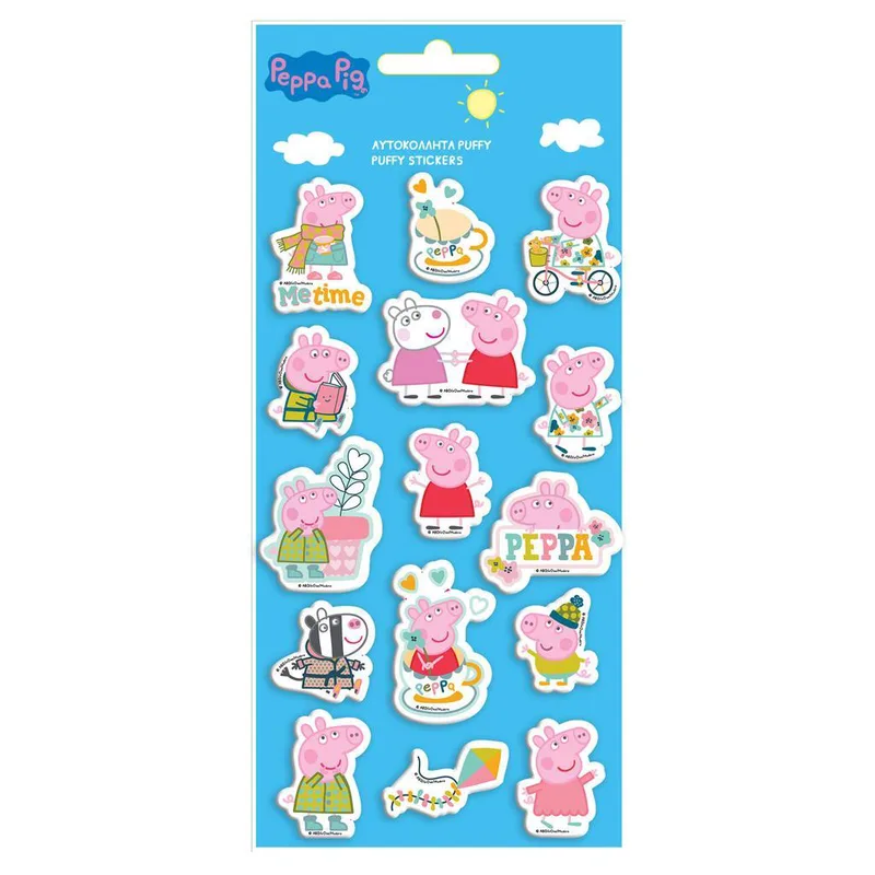 Αυτοκόλλητα Peppa Pig 10 x 22 cm Puffy