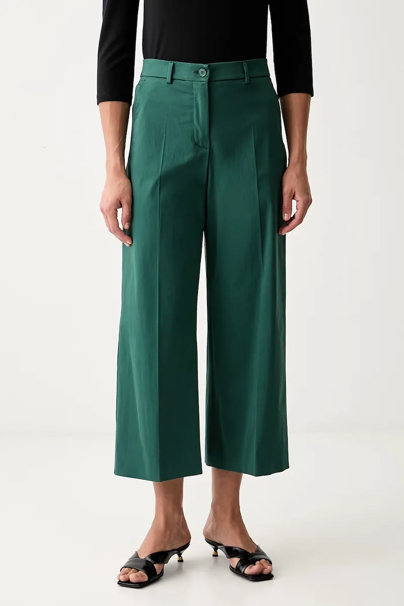 Weekend Max Mara παντελόνι γυναικείο με βαμβάκι WKDURIAL