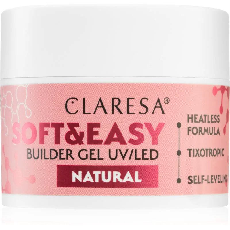 Claresa Soft&Easy Builder Gel Βάση για τα νύχια σε μορφή τζελ Για τα νύχια απόχρωση Natural 45 γρ