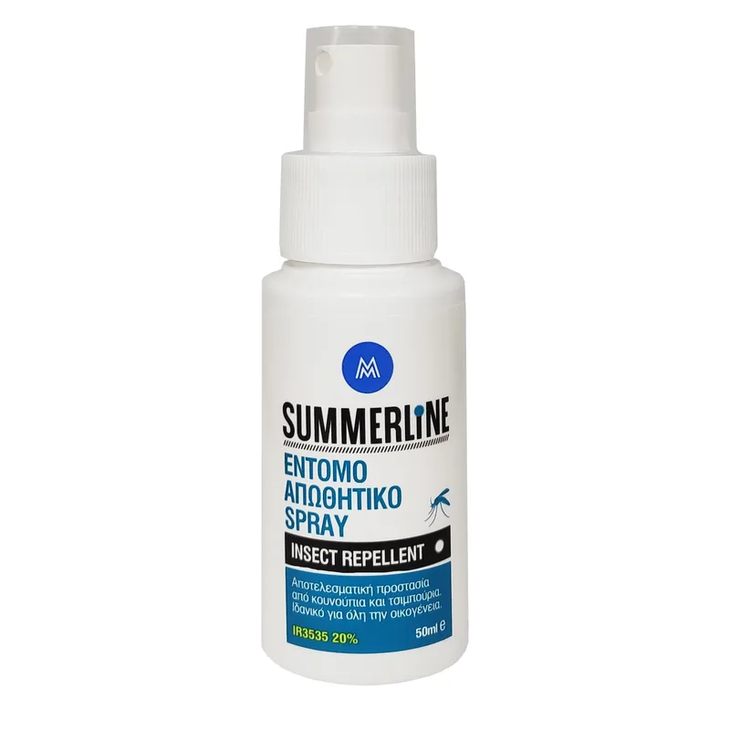 Medisei Summerline Insect Repellent Spray Εντομοαπωθητική Λοσιόν σε Σπρέι για Προστασία απο Κουνούπια & Σκνίπες Κατάλληλο για όλη την Οικογένεια 50ml