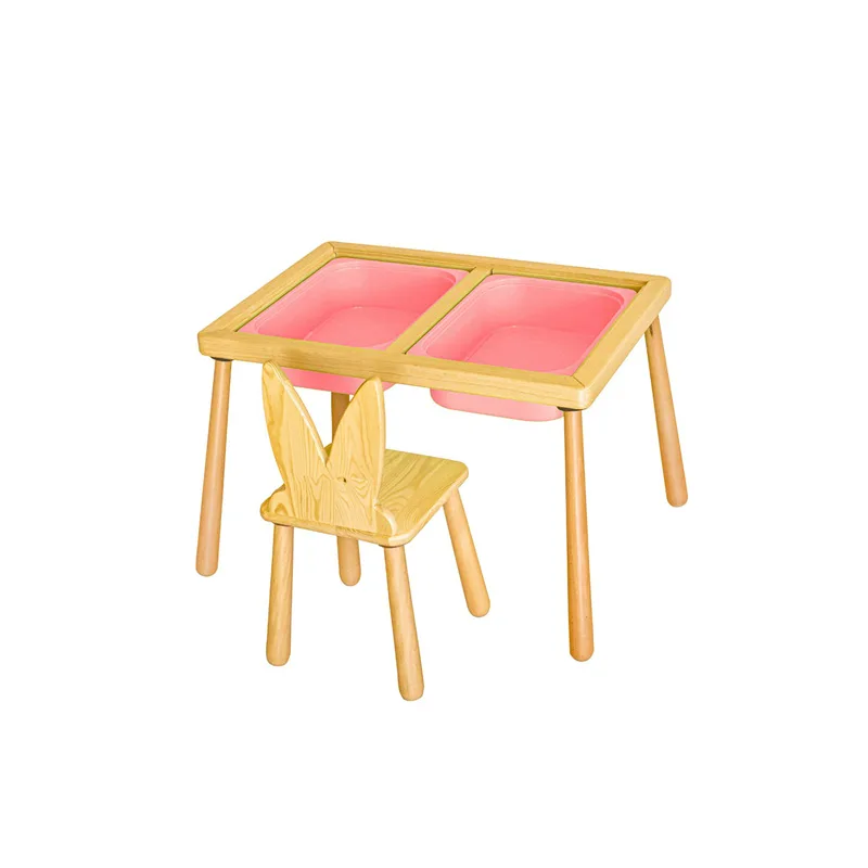 Σετ Παιδικό Τραπεζάκι Με Καρέκλες Table And Chair - Ροζ 109Trs1171 (53x52x74)