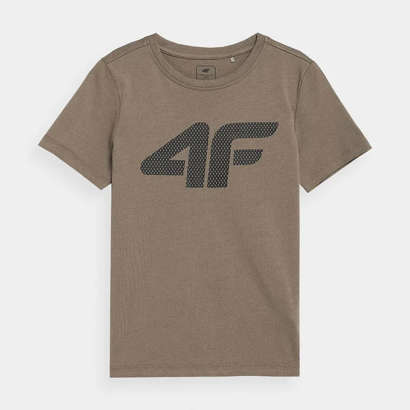 4F BOYS' LOGO PRINT T-SHIRT ΚΑΦΕ