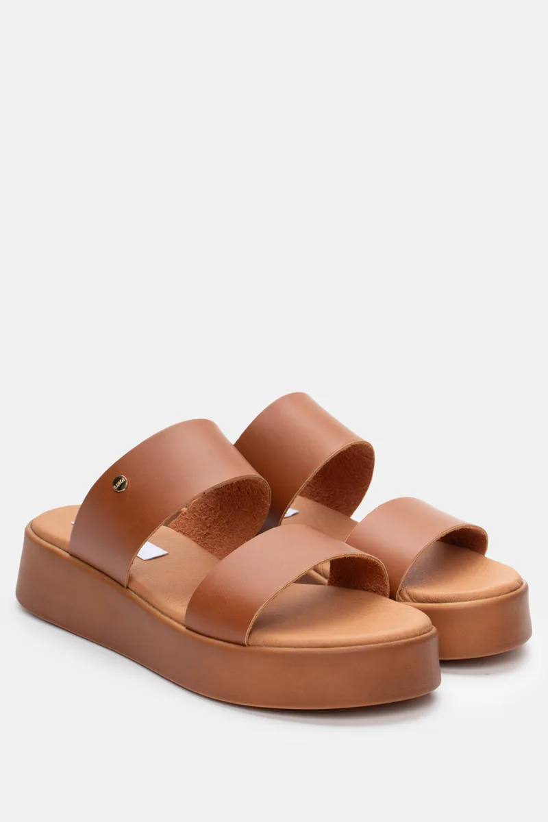 LUIGI DESIGN - Σανδάλια Flatform με Διπλή Φάσα - ΤΑΜΠΑ