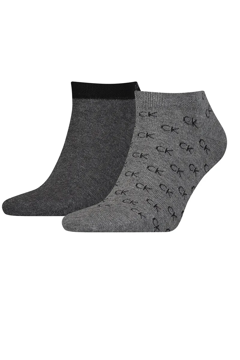 Calvin Klein αντρικές κάλτσες σοσόνια CK men sneaker all over logo (Συσκ. με 2 ζεύγη)-701218715-002
