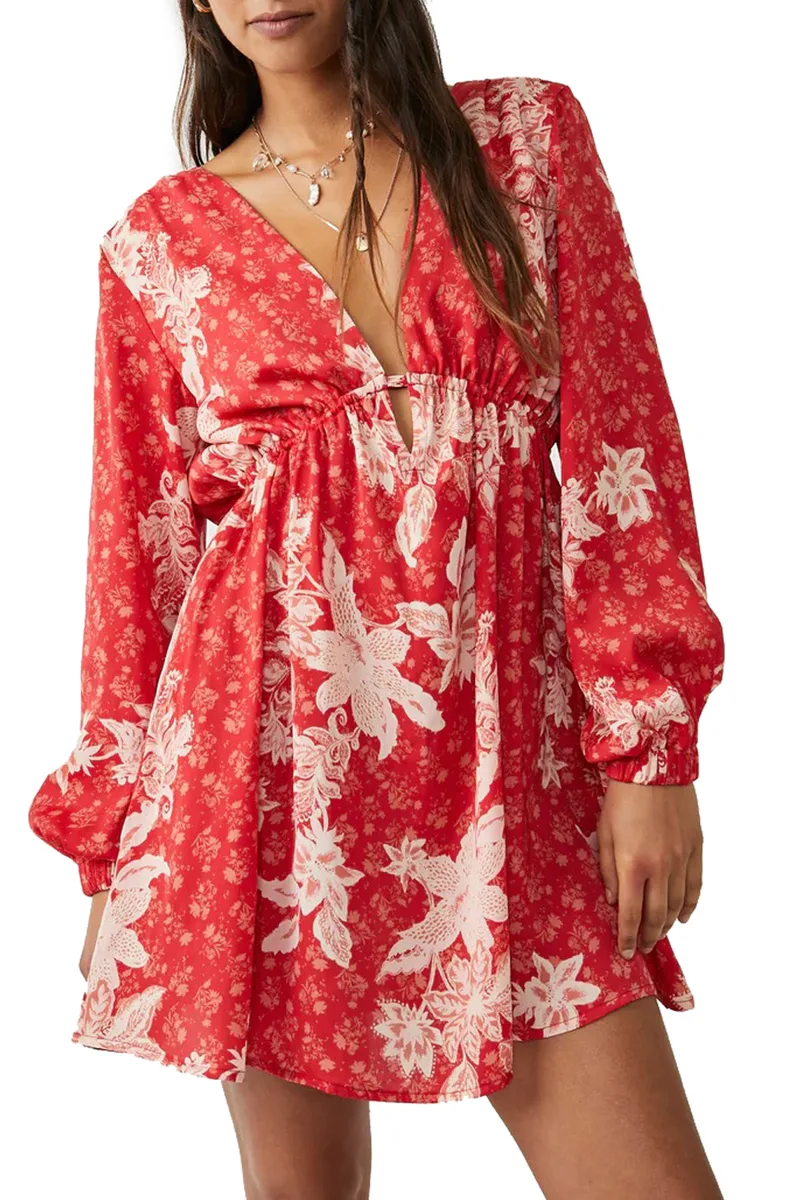 Φόρεμα Free People Soli Mini OB1500727-BUBBLE BATH COMBO Γυναικείο