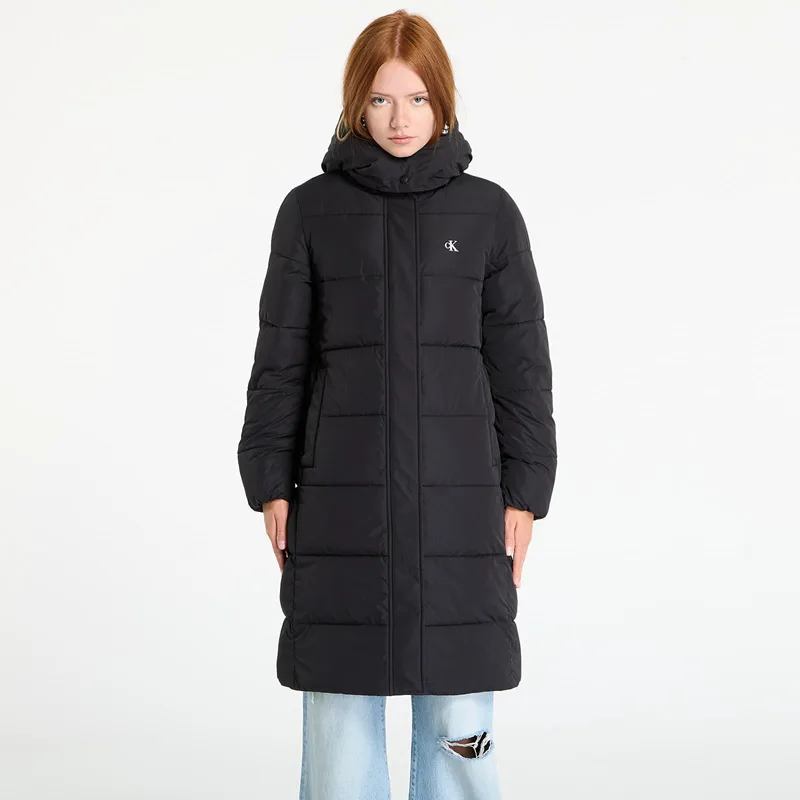 Φουσκωτό μπουφάν Calvin Klein Jeans Monologo Non-Down Jacket Black M