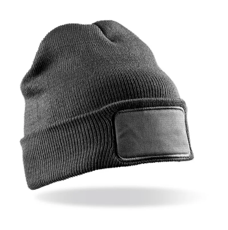 Double Knit Thinsulate Printers Beanie Result Winter Essentials RC034X Grey