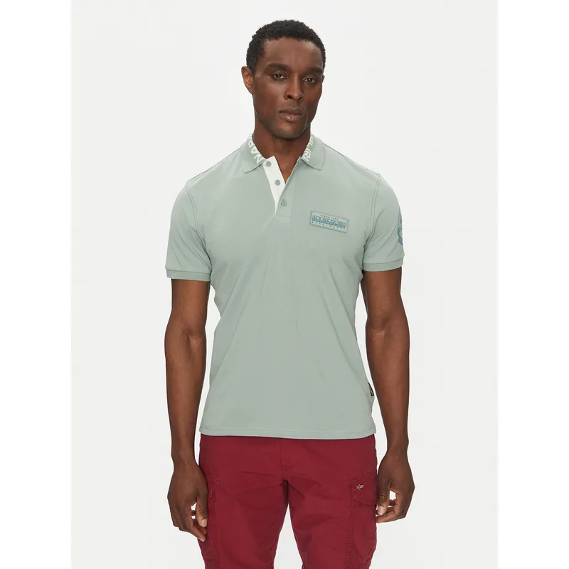 Napapijri Polo E-Amundsen NP0A4IN9 Πράσινο Regular Fit