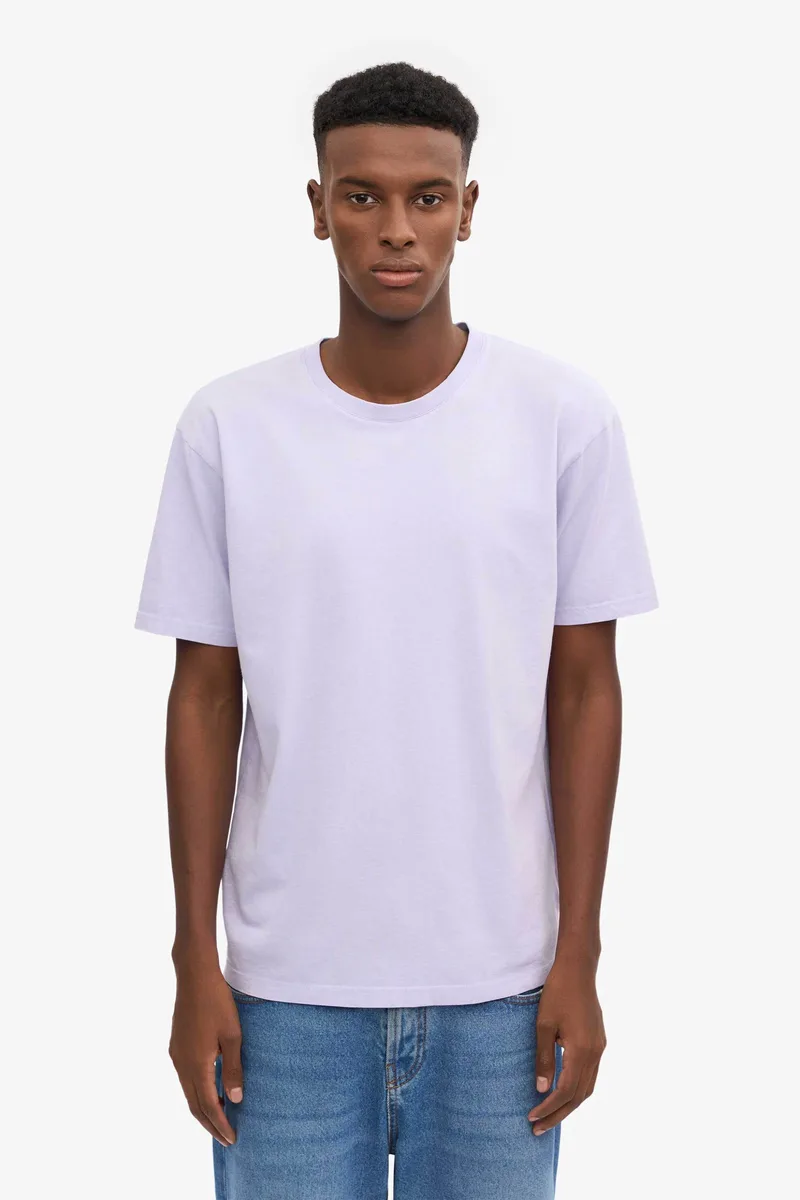 Colorful Standard ανδρικό T-shirt μονόχρωμο Relaxed Fit - CS1001 Λιλά