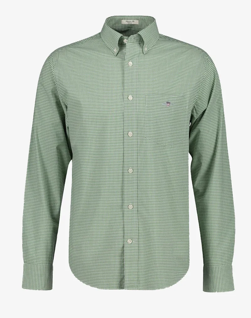 GANT ΠΟΥΚΑΜΙΣΟ ΜΜ REG CLASSIC POPLIN GINGHAM SHIRT 3G3000150-354 Green