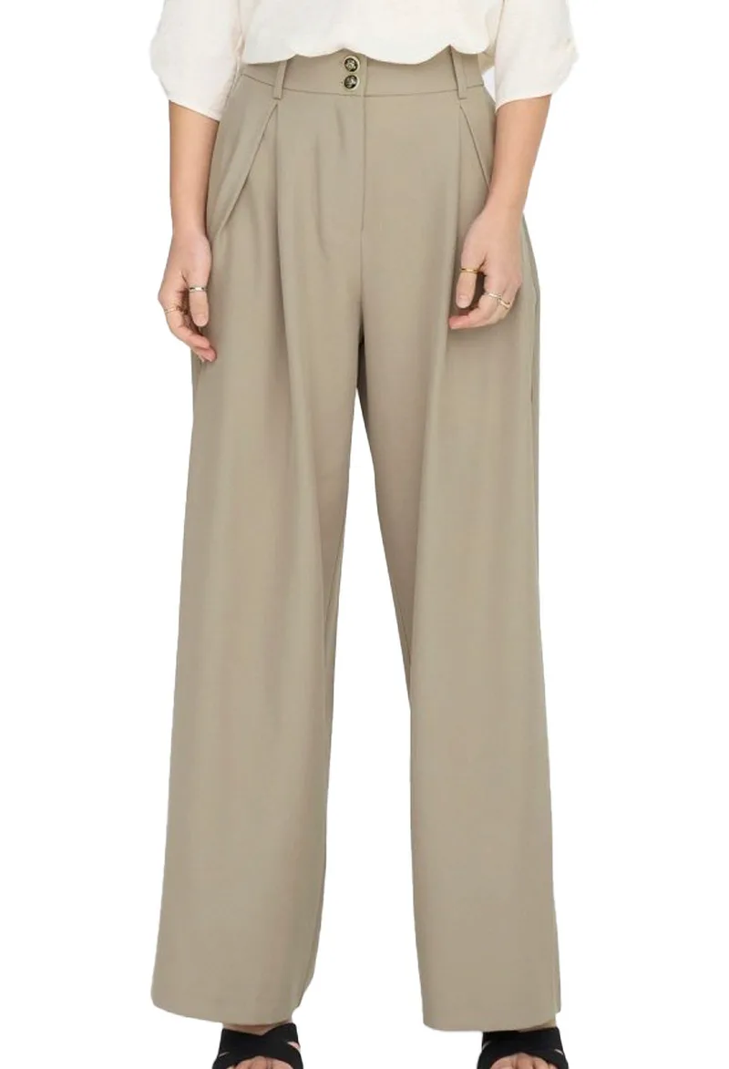 Παντελόνι Υφασμάτινο Only Onlthea Loose Fit 15293135-Weathered Teak Γυναικείο