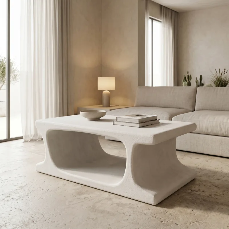 Τραπέζι σαλονιού Nafel pakoworld mdf λευκό 120x60x45εκ - PAKO WORLD - 415-000011