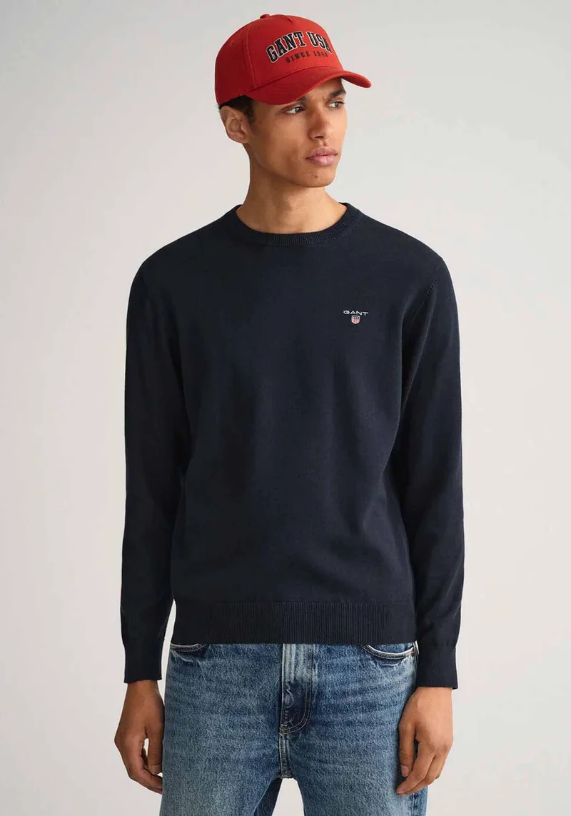 GANT Sweater της σειράς Crew Neck - 8030551 433 Evening Blue