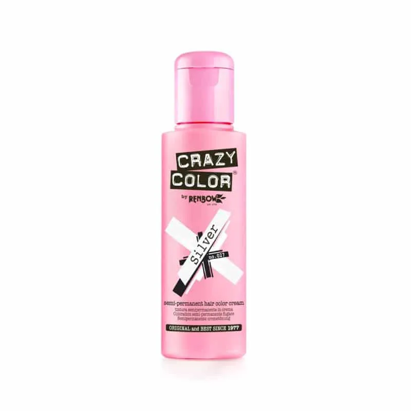 Crazy Color Ημιμόνιμη Κρέμα-Βαφή Μαλλιών Silver 100ml