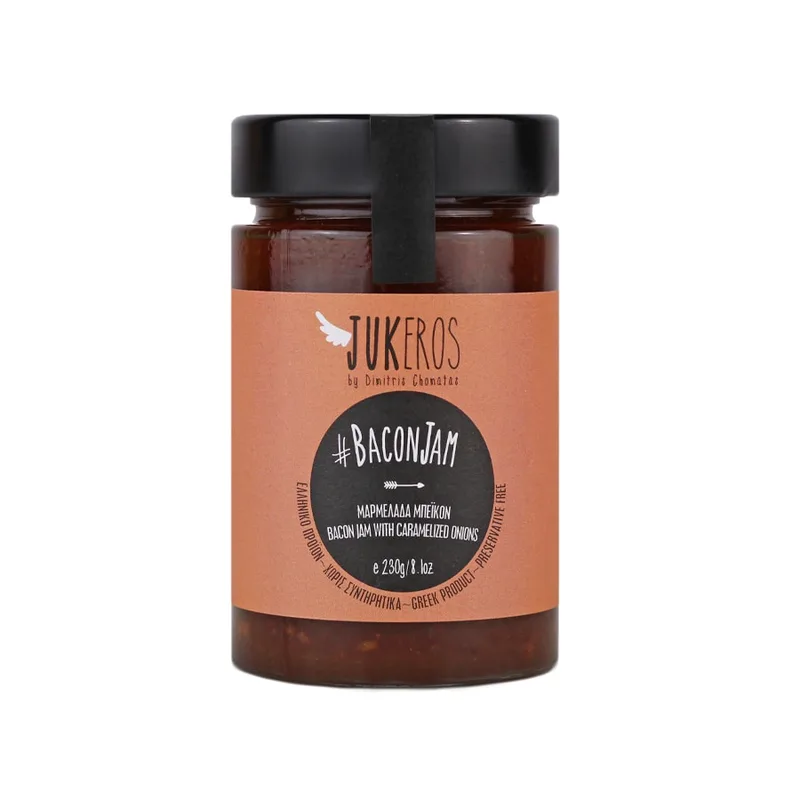 Bacon Jam Chutney με Καραμελωμένα Κρεμμύδια – Jukeros – 250gr Gluten Free Lactose Free Ελλάδα