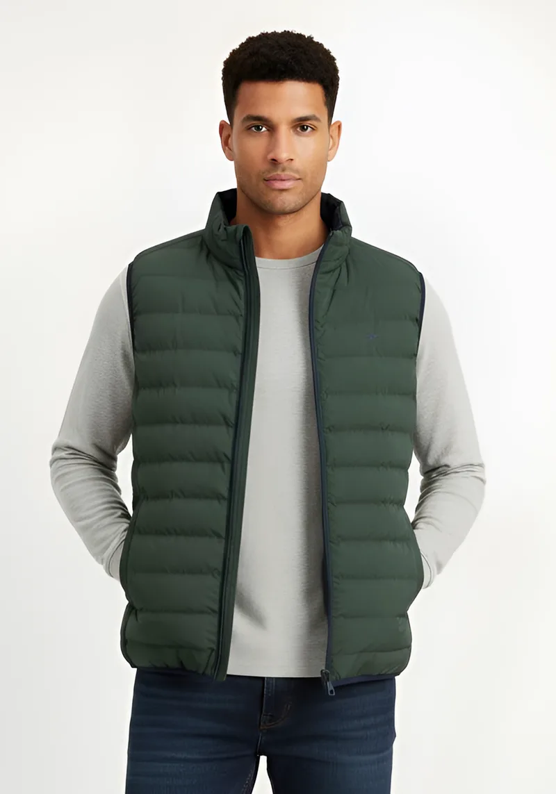 Fynch Hatton Αμάνικο Jacket της σειράς Quilted - 1509 2601 737 Dark Ivy