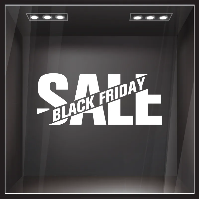Αυτοκολλητο Εκπτωσεων BLACK FRIDAY STRIPE