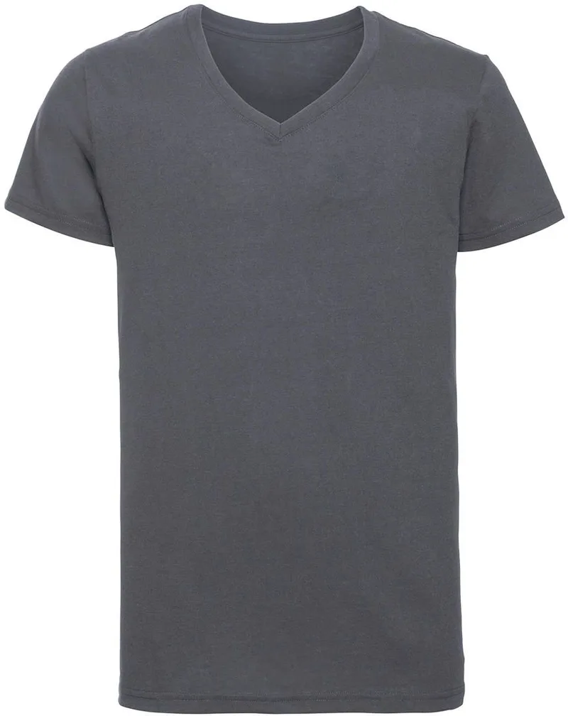 Ανδρικό T-Shirt με V λαιμόκοψη Tee Russell R-166M-0 Convoy Grey