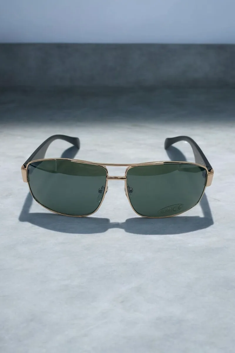 ΓΥΑΛΙΑ ΗΛΙΟΥ ΣΕ ΣΤΥΛ AVIATOR ΜΕ ΧΡΥΣΟ ΣΚΕΛΕΤΟ ΜΕ ΠΡΑΣΙΝΟ ΦΑΚΟ