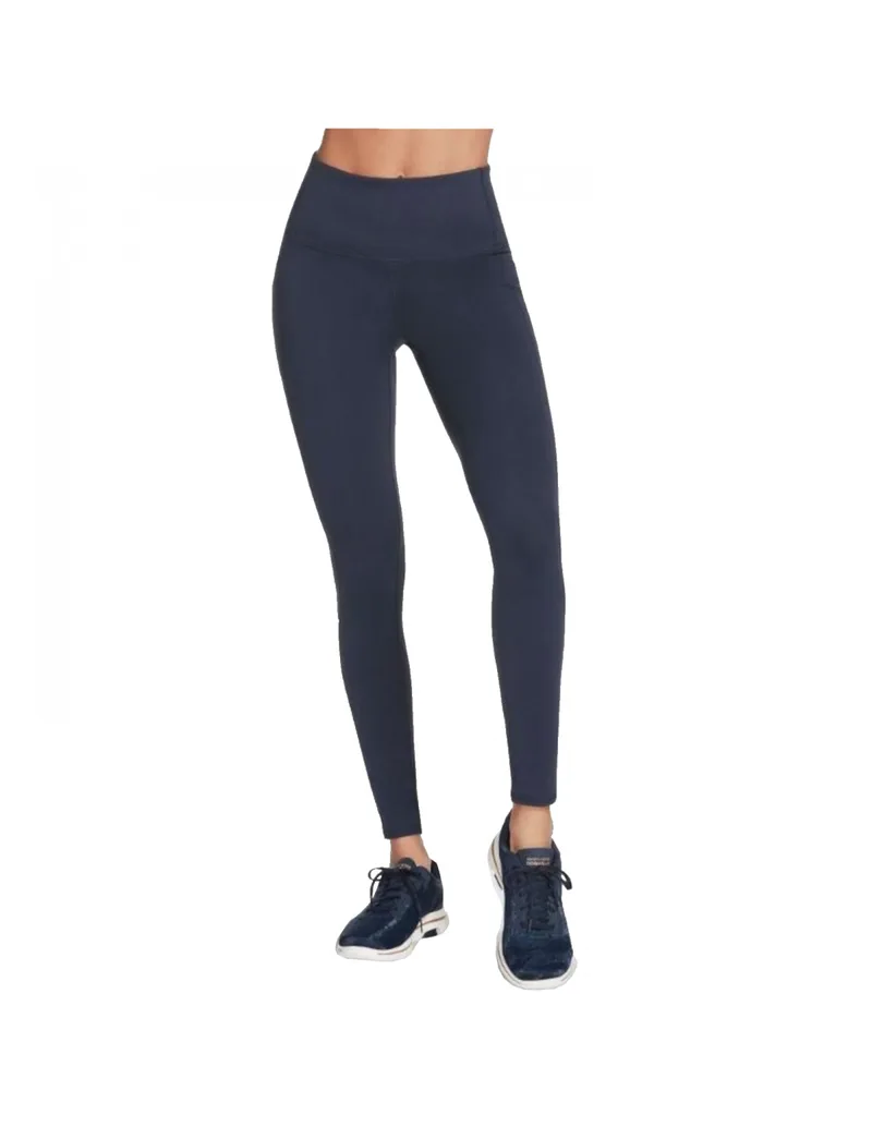 Skechers Go Walk Training Γυναικείο Μακρύ Κολάν Ψηλόμεσο Navy Μπλε W03LG30B-NVY