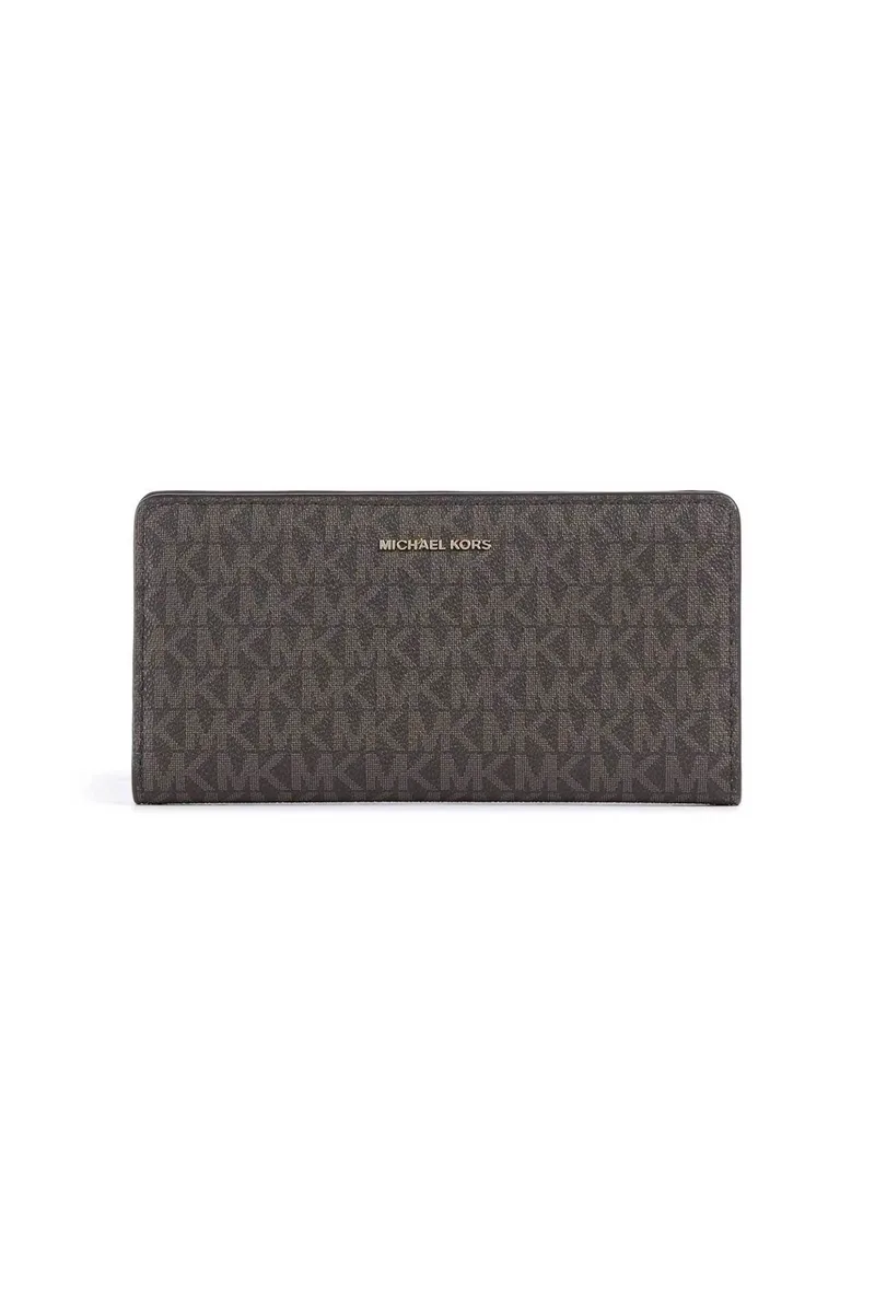 Michael Kors γυναικείο πορτοφόλι με all-over monogram "Bryant Large" - 32S5GYTP3B Καφέ