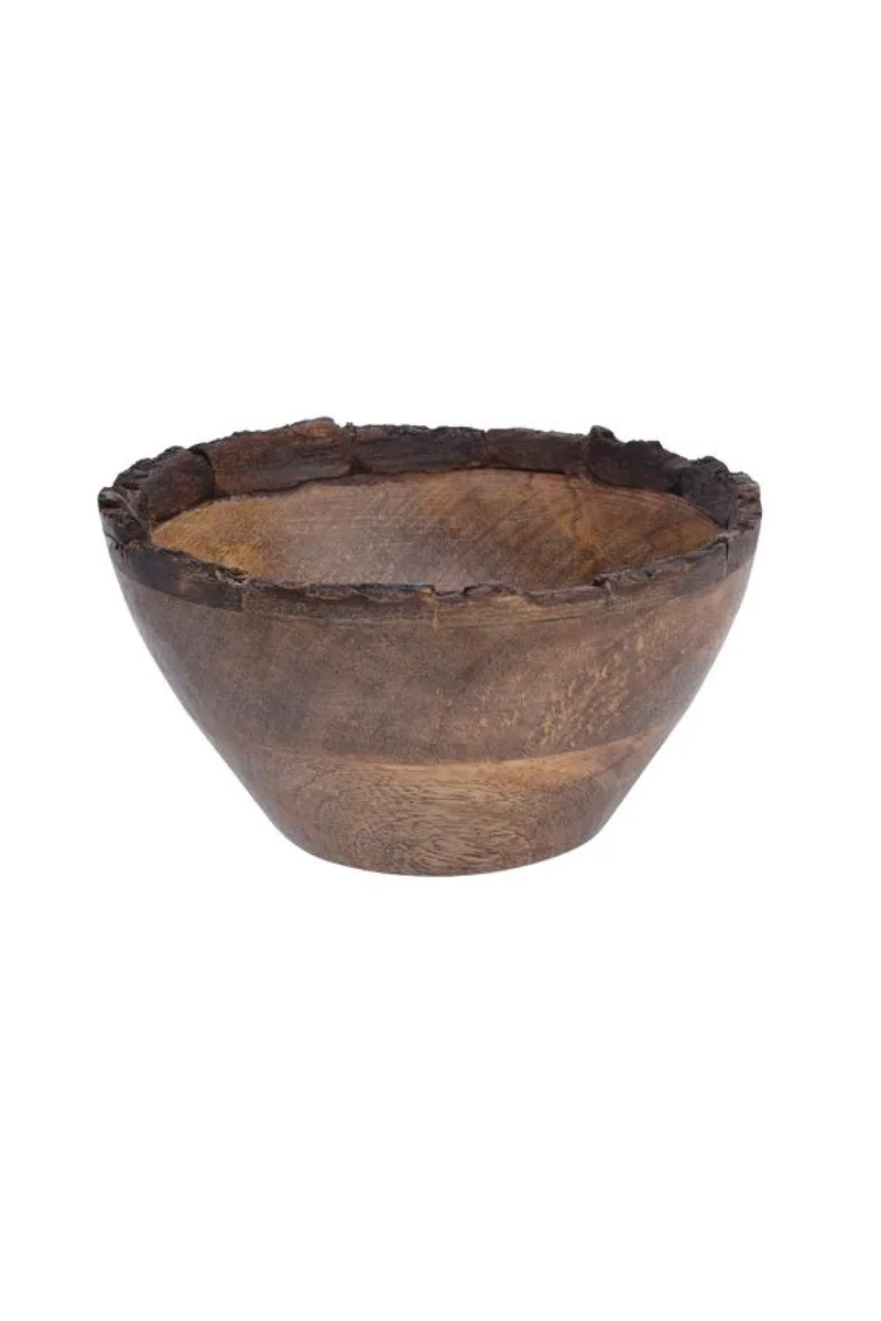 Μπολ Ξύλινο 25.5x25.5x8.5cm Μονόχρωμο Kaeming
