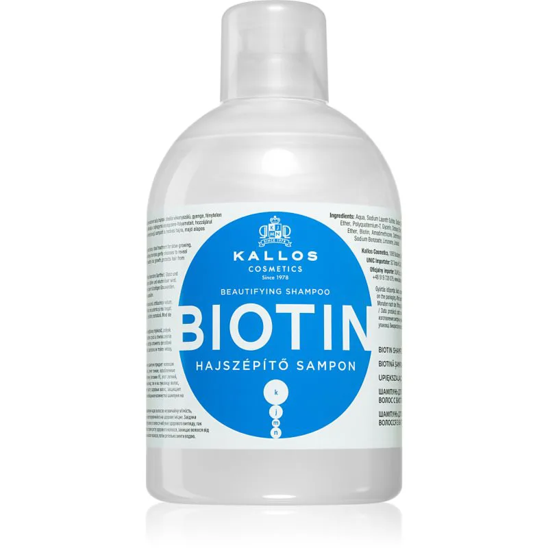 Kallos KJMN Professional Biotin σαμπουάν για λεπτά, αδύναμα και εύθραυστα μαλλιά 1000 ml