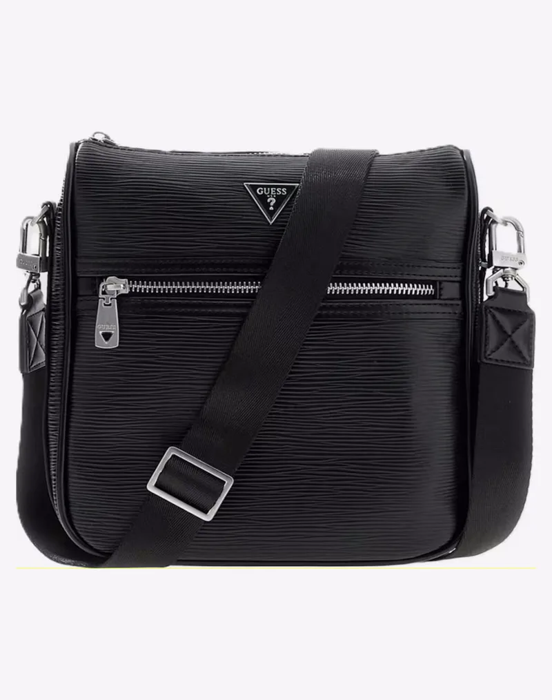 GUESS MILANO CROSSBODY 2 ΤΣΑΝΤΑ ΑΝΔΡΙΚΟ HMMIPWP6217-BLA Black