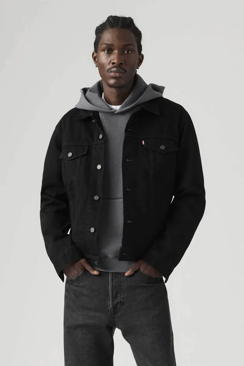 Levi's® ανδρικό denim jacket Standard Fit "Trucker" - 723340797 Μαύρο