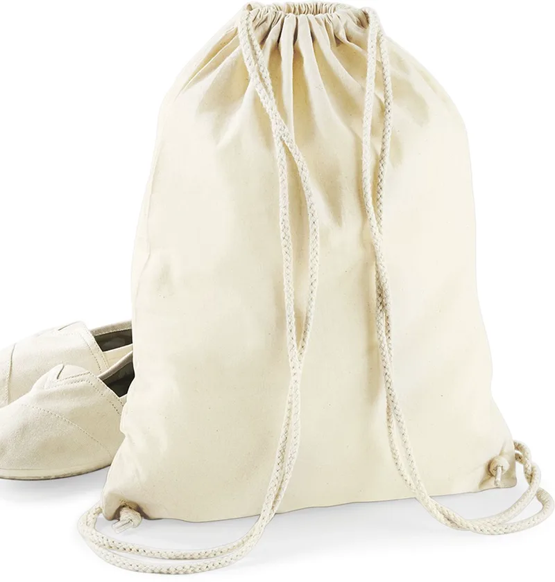 Βαμβακερός Σάκος με Κορδόνι W110 Westford Mill Natural