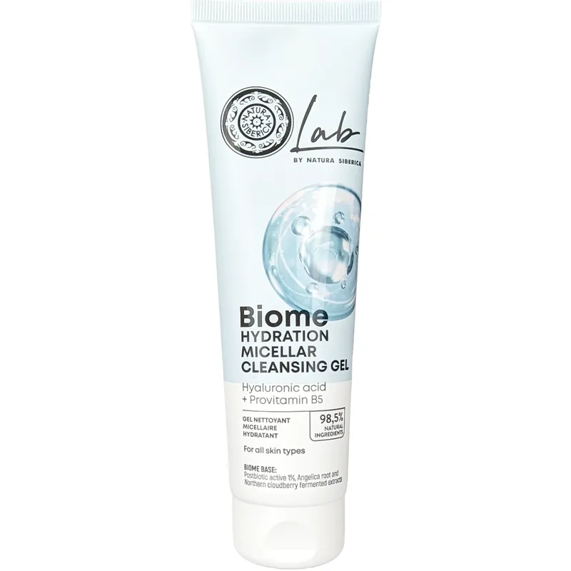 Natura Siberica Lab Biome Hydration Micellar Cleansing Gel 140ml,Ενυδατικό Τζελ Καθαρισμού με Υαλουρονικό Οξύ & Προβιταμίνη Β5