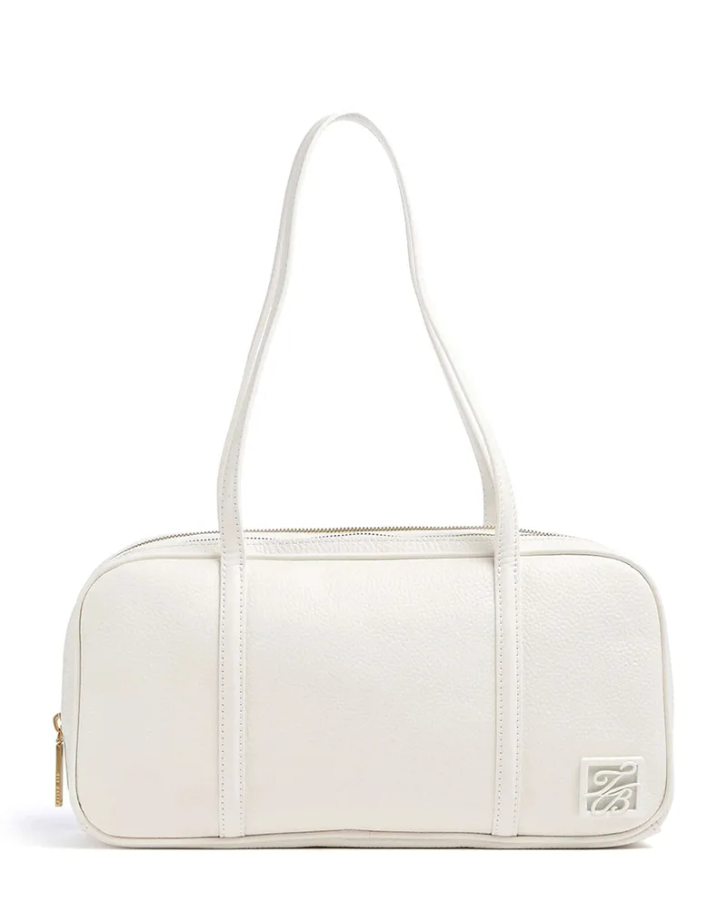 TED BAKER AMYLEE Double Zip Leather Bowler Bag 284067-IVORY Cream