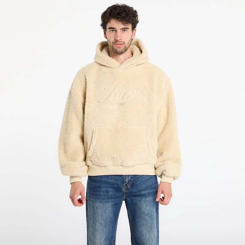 Φούτερ Karl Kani Cursive Varsity Teddy Os Hoodie Μπεζ M