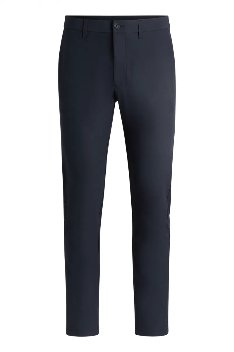 BOSS ATHLEISURE ΠΑΝΤΕΛΟΝΙ CHINO SLIM FIT T_COMMUTER-SLIM ΣΚΟΥΡΟ ΜΠΛΕ