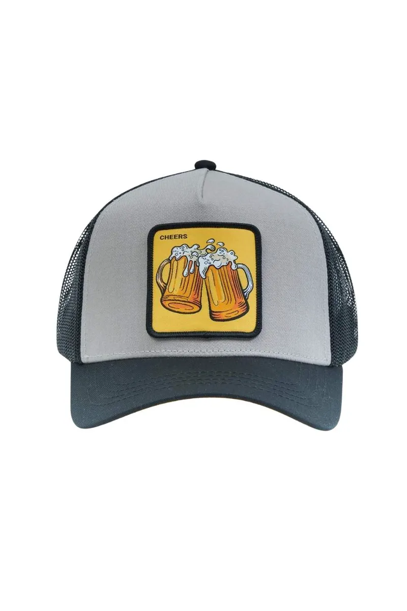 CAPSLAB Trucker Καπέλο - Γκρι-CL4/1/CT/CHE-GREY