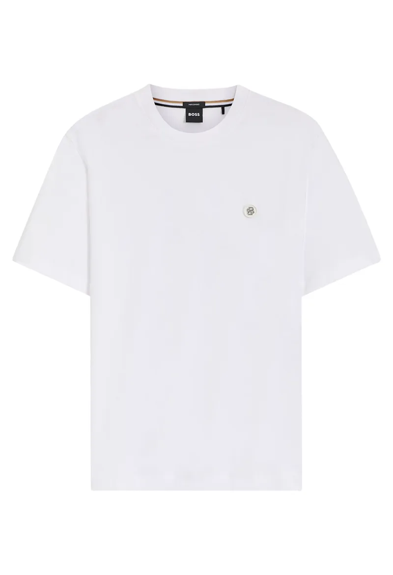ΑΝΔΡΙΚΟ T-SHIRT BOSS C-TAUT ΚΟΝΤΟΜΑΝΙΚΟ ΛΕΥΚΟ