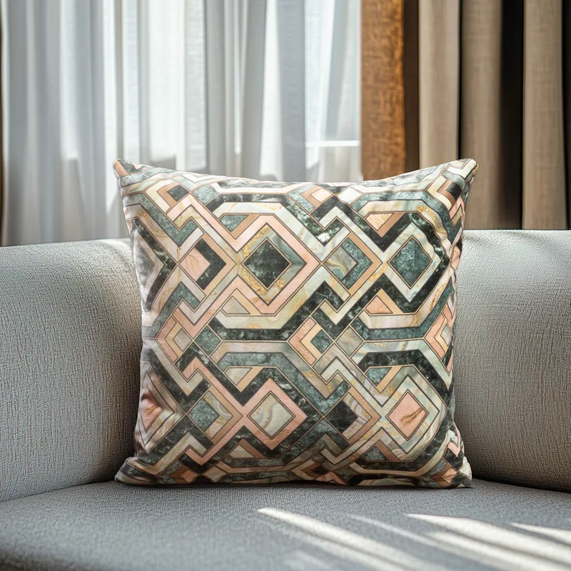 Beauty Home ΜΑΞΙΛΑΡΟΘΗΚΗ ΒΕΛΟΥΔΟ MARBLE LUXURY 40 x 40 cm