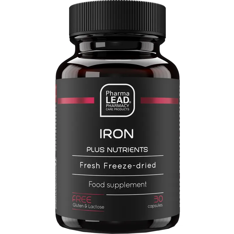 Pharmalead Black Range Iron Plus Nutrients Συμπλήρωμα Διατροφής Σιδήρου, Βιταμινών & Εκχυλίσματος Βοτάνων για το Φυσιολογικό Σχηματισμό Ερυθρών Αιμοσφαιρίων, Μείωση Κούρασης & Κόπωσης, Φυσιολογική Λειτουργία Ανοσοποιητικού 30caps