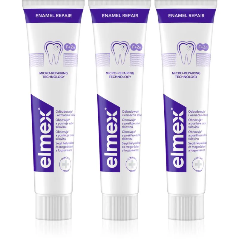Elmex Repair Enamel Repair οδοντόκρεμα 3x75 ml