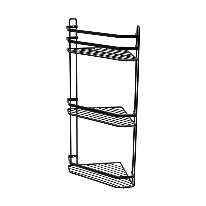 ESTIA ΕΤΑΖΕΡΑ ELEGANT ΜΕΤΑΛΛΙΚΗ ΓΩΝΙΑΚΗ 3 ΘΕΣΕΩΝ 54x28x18cm ΜΑΥΡΗ 02-6488, ESTIA