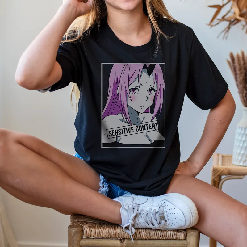 Purple Αnime - Organic Vegan T-Shirt Unisex - Μαύρο - M