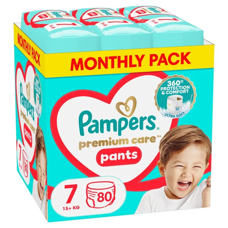 Πάνες Pampers Premium Care Pants Monthly Pack Νο7 (15+kg) 80τεμ