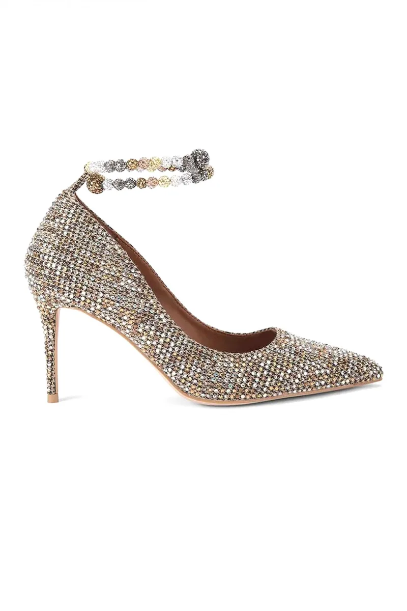 KURT GEIGER ΠΑΠΟΥΤΣΙΑ ΓΟΒΕΣ BELGRAVIA JEWEL ΠΟΛΥΧΡΩΜΑ ΣΤΡΑΣ ΜΠΕΖ