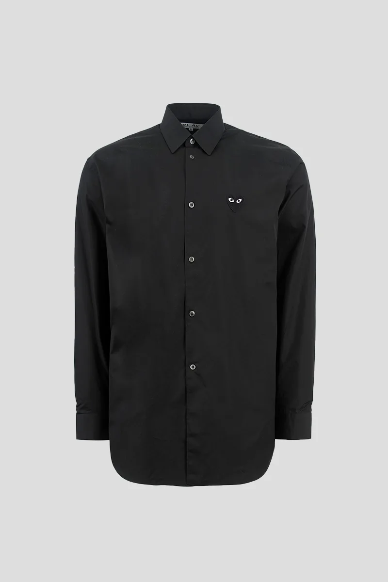 COMME DES GARÇONS PLAY Ανδρικό Μαύρο Heart Logo Shirt in Black