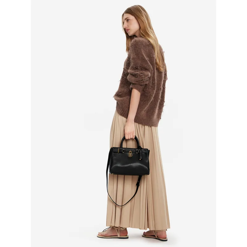 Τσάντα Tommy Hilfiger American Icon Mini Tote Leather AW0AW17926 Μαύρο