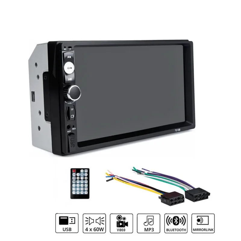 Ηχοσύστημα Αυτοκινήτου 2 DIN Bluetooth, USB, AUX, FM με Οθόνη Αφής 7" 12V 4x60W 7010B